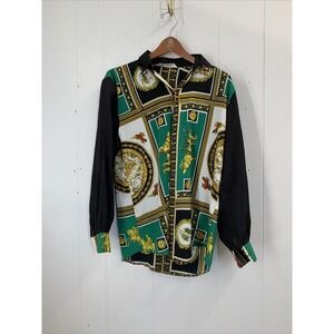 Compagnie Jacket Internationale Express Polyester Blend Green Vintage Coat